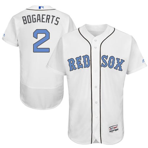 Red Sox #2 Xander Bogaerts White Flexbase Authentic Collection Father's Day Stitched MLB Jersey